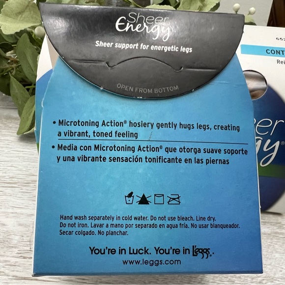 3 X L’eggs Sheer Energy control top pantyhose bundle size B SUNTAN - Picture 2 of 5